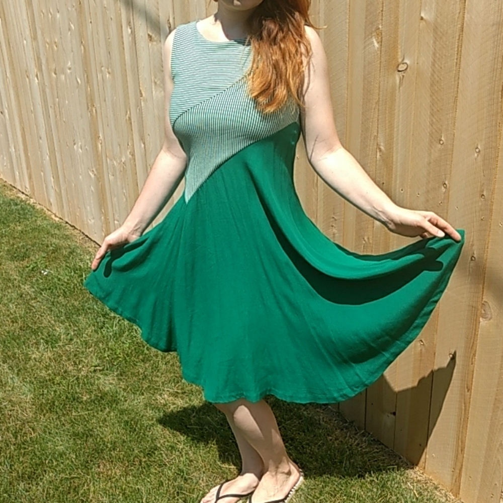 Anthropologie Maeve Emerald Green dress
